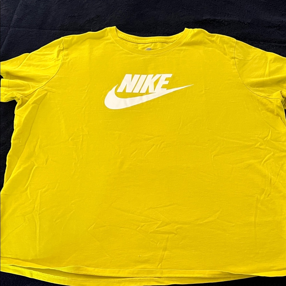 Nike Bright Chartreuse Tee with White Logo
